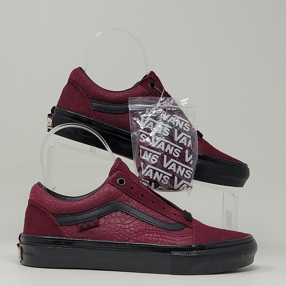 VANS Old Skool PopCush Burgundy Skateboarding Sneakers Men's Size 4.5 New - Picture 3 of 13